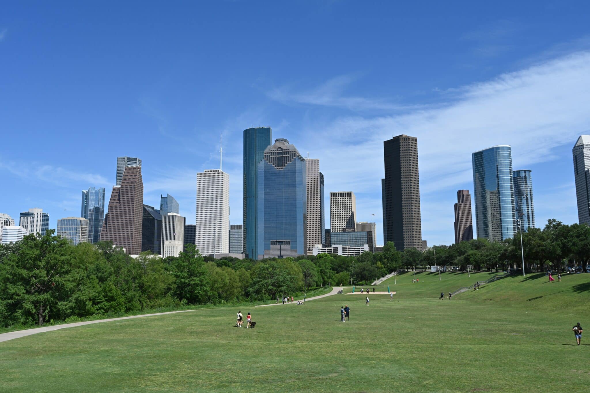 Houston sober living community near downtown skyline