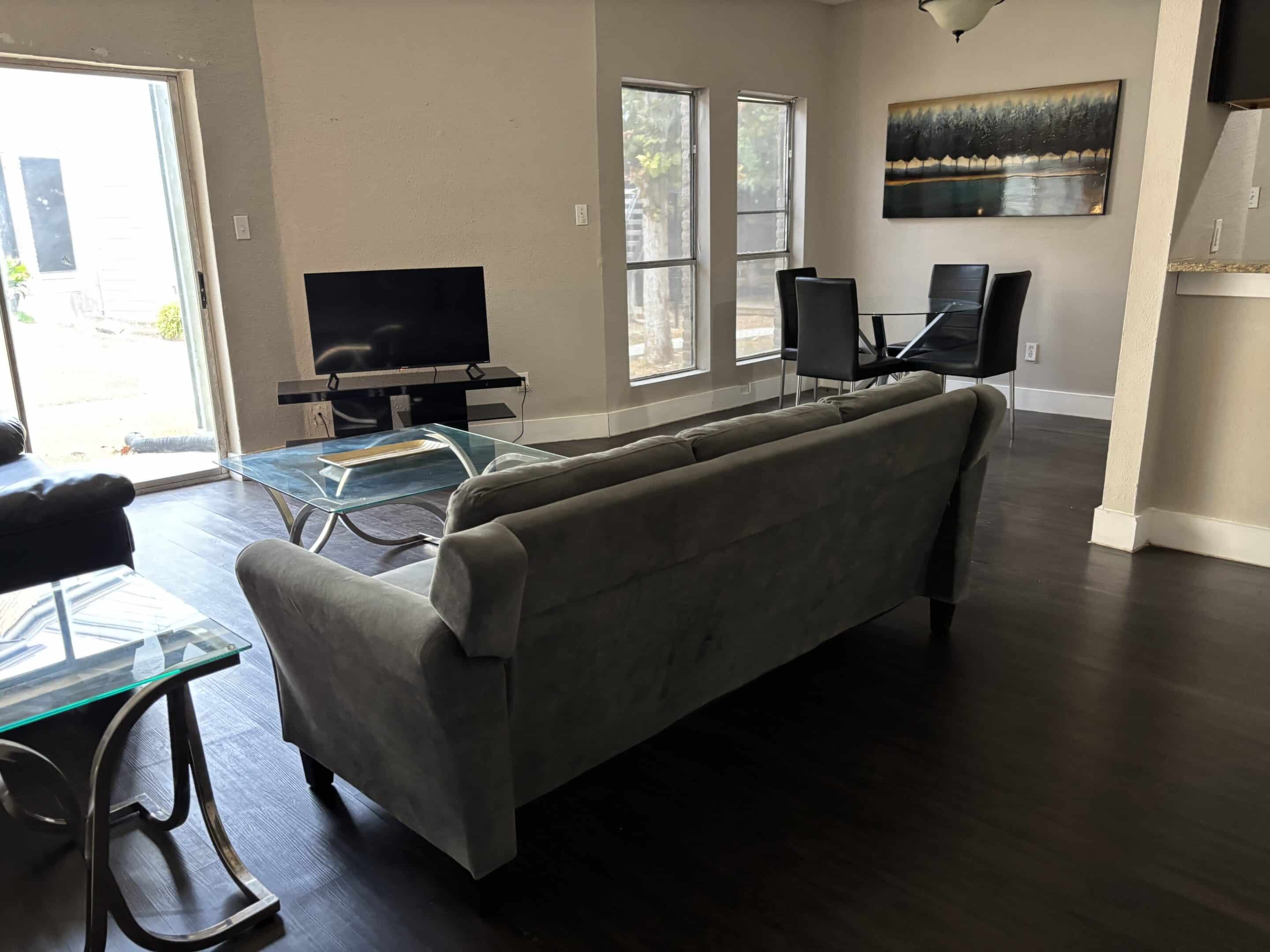 Budget men’s sober housing with two bunk sets and natural light in Austin