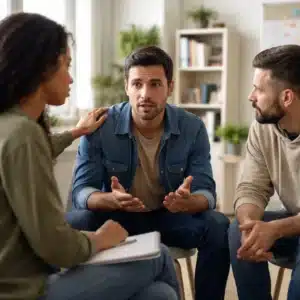 Person in Austin, TX reflecting on addiction recovery while seeking help through outpatient rehab and sober living support